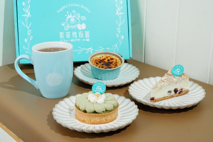 【鹹甜雙拼組】水源市場－索菲烤布蕾（春桂媽咪、烤布蕾、誠實重乳酪、60元飲品）