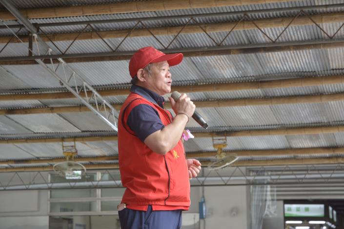 歡慶環南市場開幕，自治會林勝東會長致詞.JPG