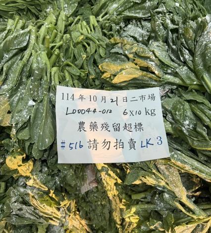 農藥檢驗不合格銷毀作業2(芥藍菜)