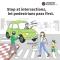 Stop at intersections, let pedestrians pass first