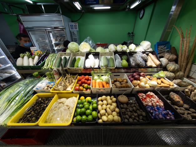 圖3:排列整齊的各式蔬菜