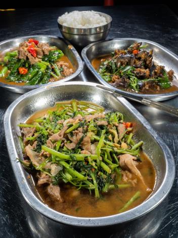 超人氣的空心菜羊肉