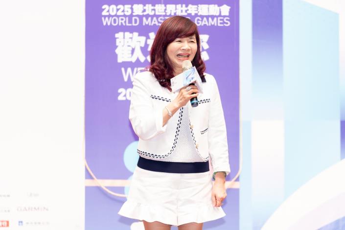 臺灣商圈產業觀光發展聯合總會周水美總會長為2025雙北世界壯年運動會特約店家起跑記者