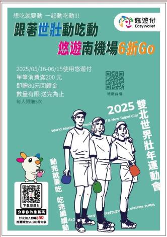 悠遊南機場6折GO！用悠遊付滿200元享80元回饋金，美食輕鬆吃起來！