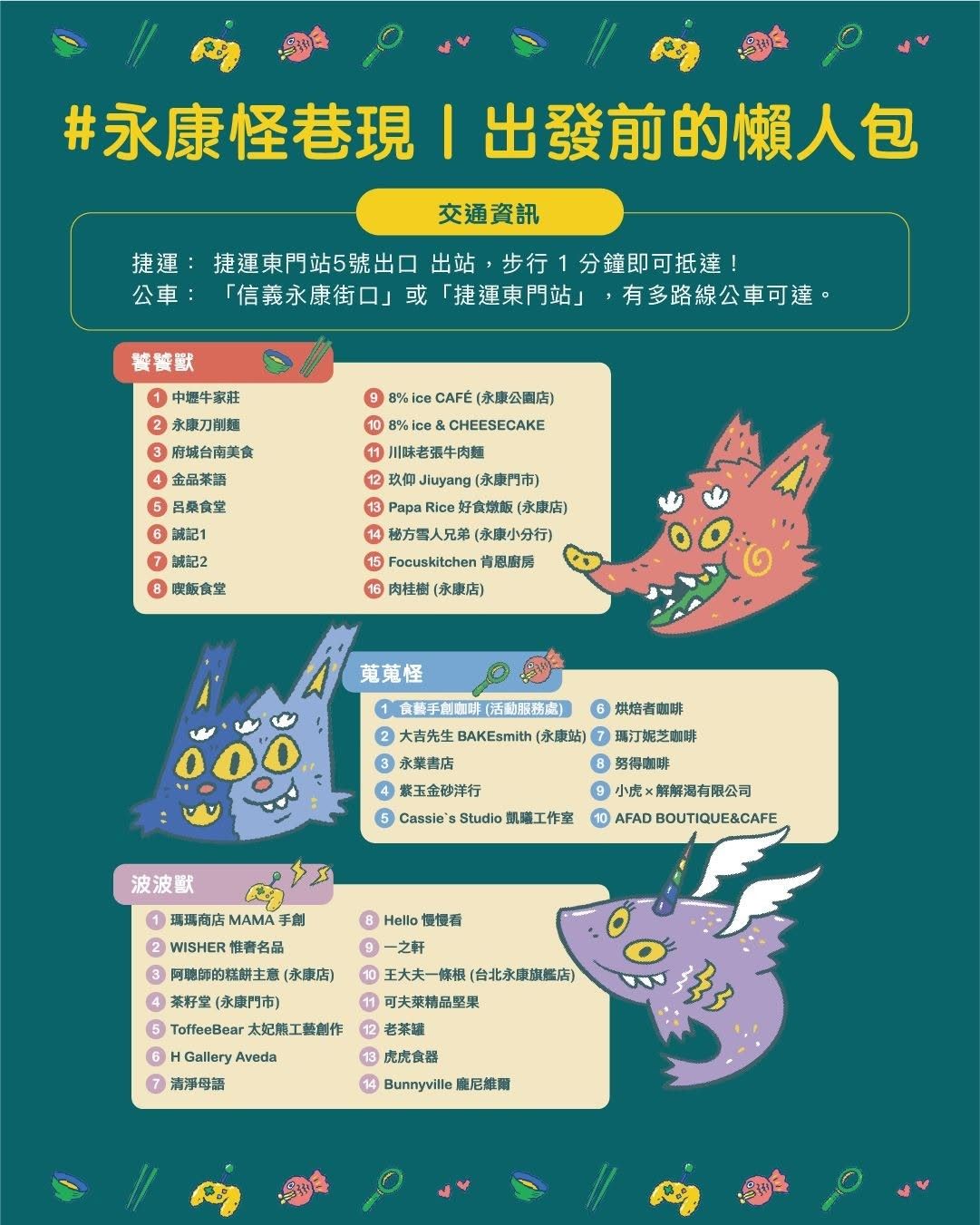 活動訊息圖片二：怪好康補給站合作店家名單