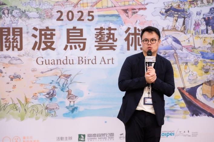 圖一:北市產業局陳俊安局長宣布關渡鳥藝術活動正式開跑