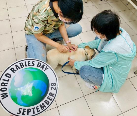 圖1.動保處呼籲飼主應每年為家中毛孩完成狂犬病疫苗補強