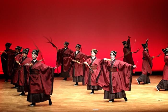 臺北市孔廟雅樂舞團赴日文化展演祭孔樂舞