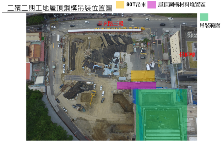 屋頂鋼構吊裝作業