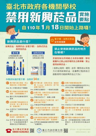 禁用新興菸品海報