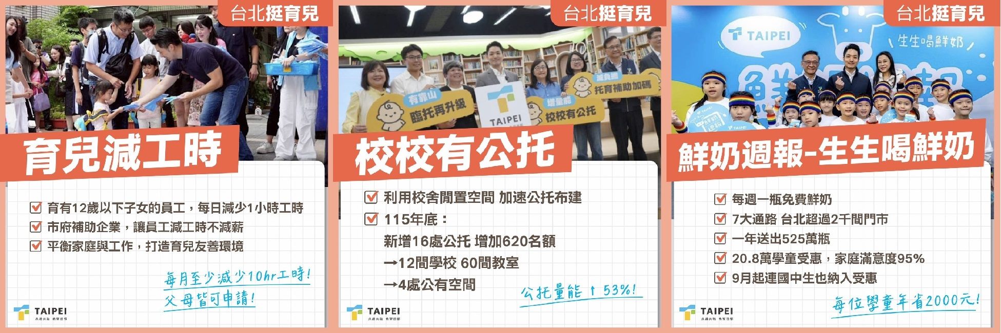 台北育兒政策一次看懂！