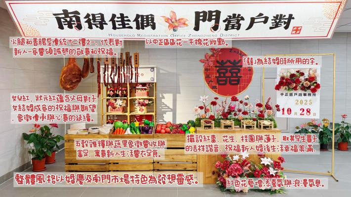 中正戶所結婚專區擺設含意