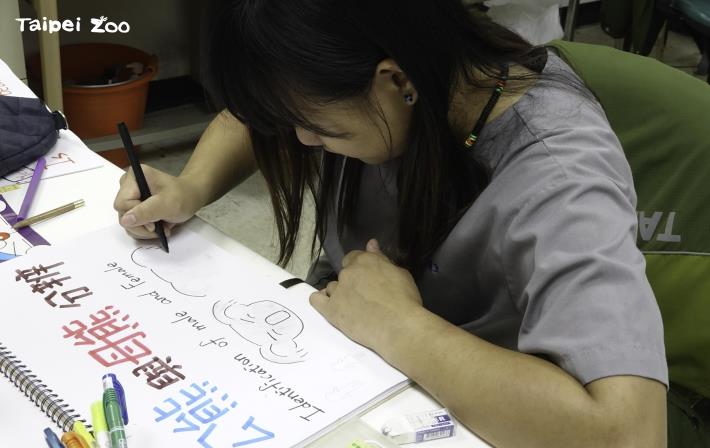 保育員還得配合保育教育活動，製作保母講古的教案和教具