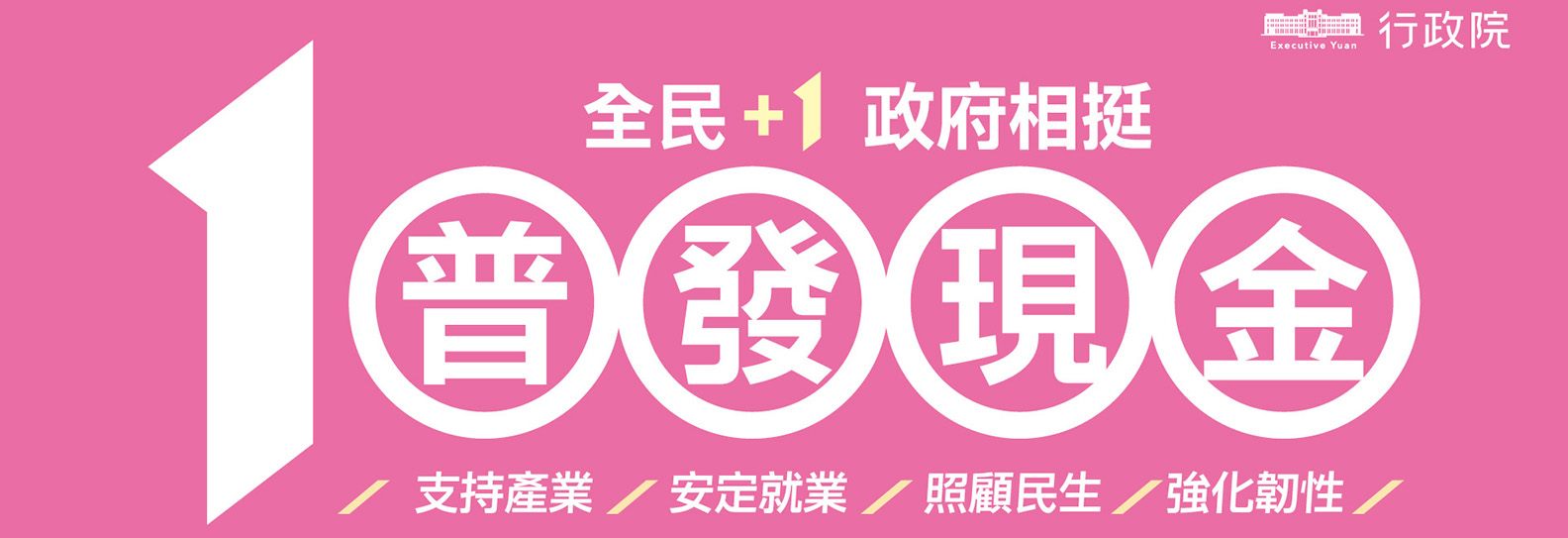 財政部「全民+1政府相挺」普發現金