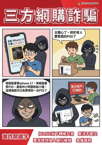 四格漫畫-11501-三方網購詐騙A4