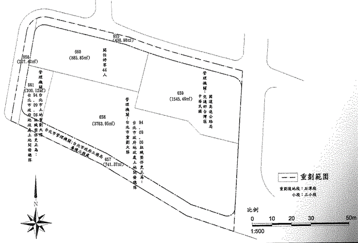 內湖區石潭里(都市計畫R7街廓)自辦市地重劃區重劃後地籍圖