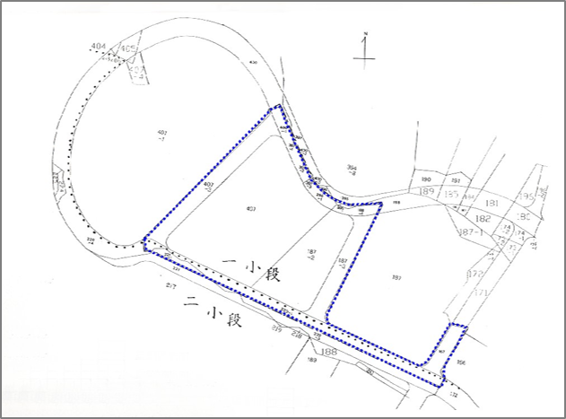 文山區興隆段第一期自辦市地重劃區重劃前地籍圖