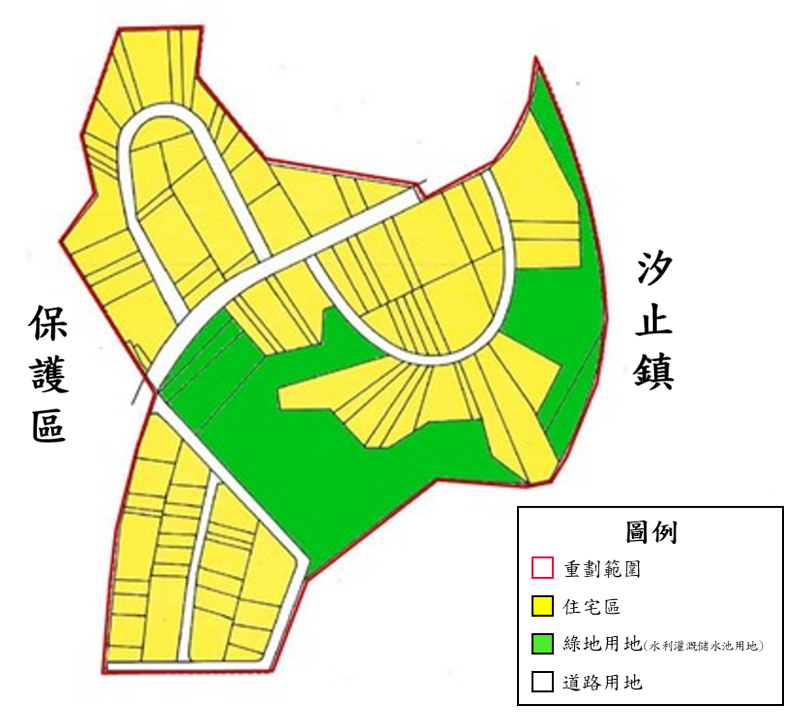 內湖區第八期市地重劃範圍及土地使用分區示意圖