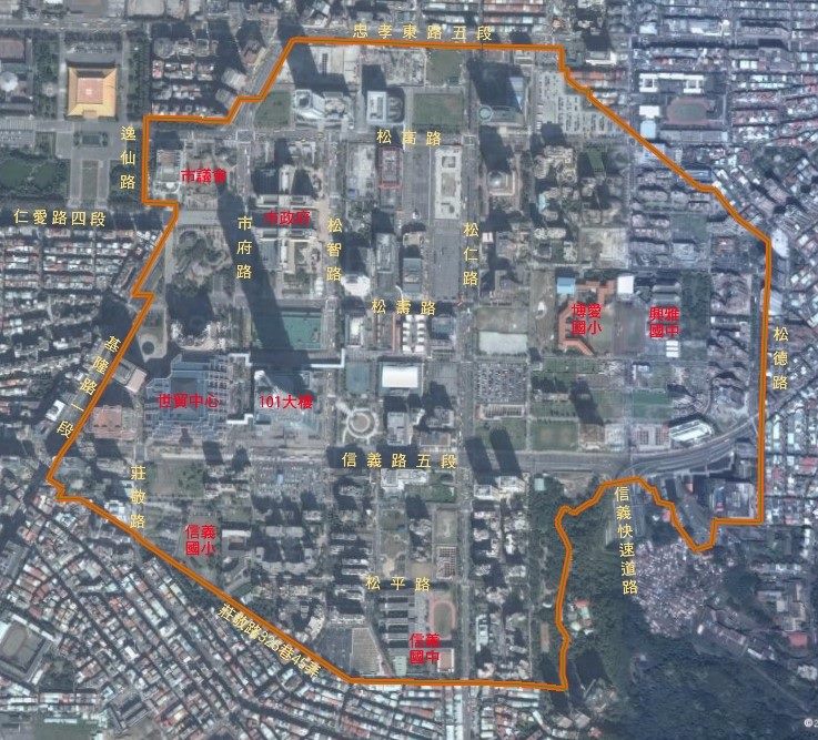 松山區第二期航照位置圖