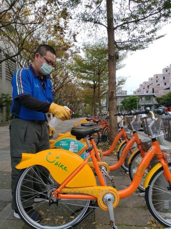 u-bike消毒照片