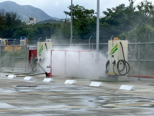 移動式細水霧協助初期降溫避免火勢失控