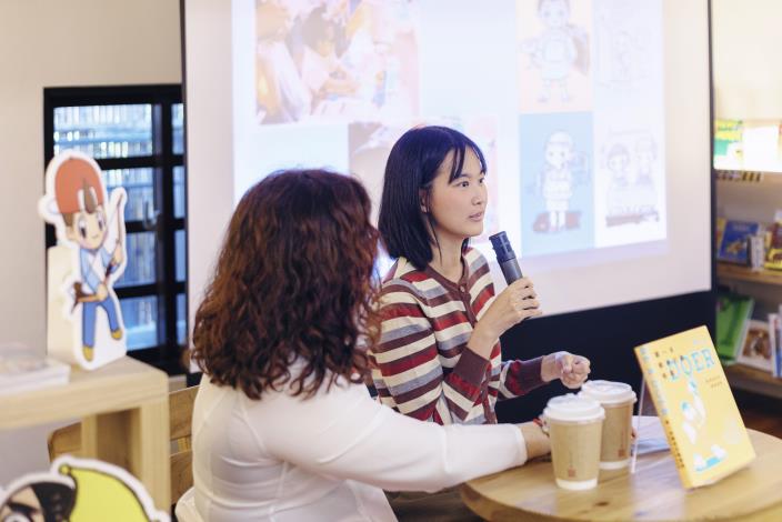 圖五、行動者靖婷分享藝術共創的經驗。