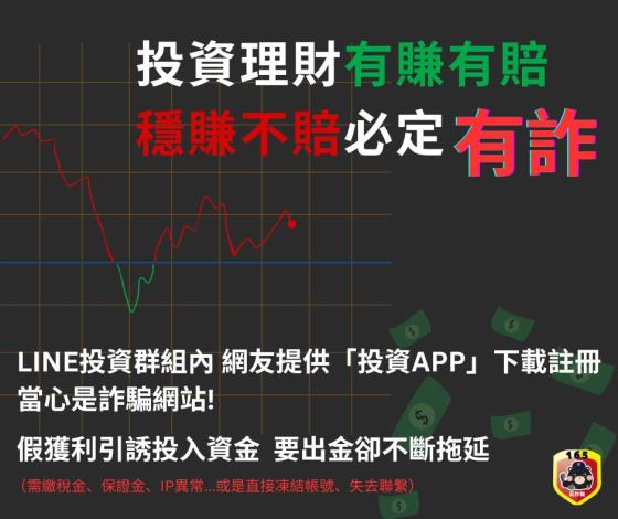 假投資網站稱穩賺不賠 當心是假投資詐騙
