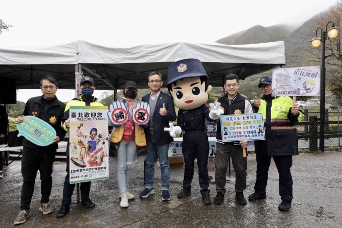 北投警參與宣導民眾識詐、防詐騙及交通安全觀念