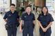 北投分局長安派出所所長鄭偉男(中)及警員游竣強(左)、沈宛臻(右)