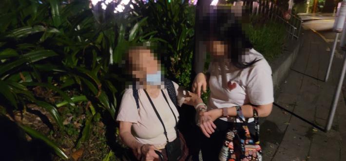 林婦女兒趕赴現場時見母親一切安好始放下心中大石