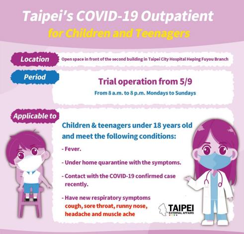 Taipei's Covid-19 Outpatient for Children and Teenagers 