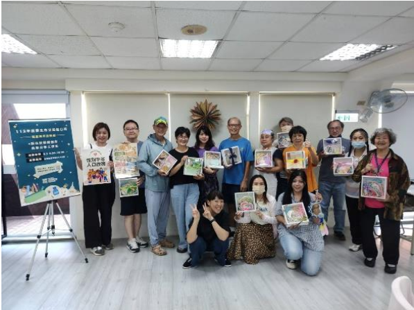 1. Group photo showcasing the outcome of the artistic storytelling workshop.