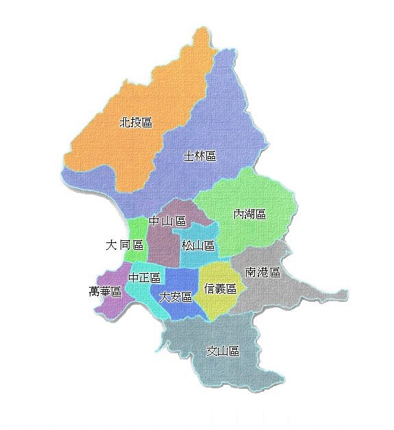 臺北市行政區地圖