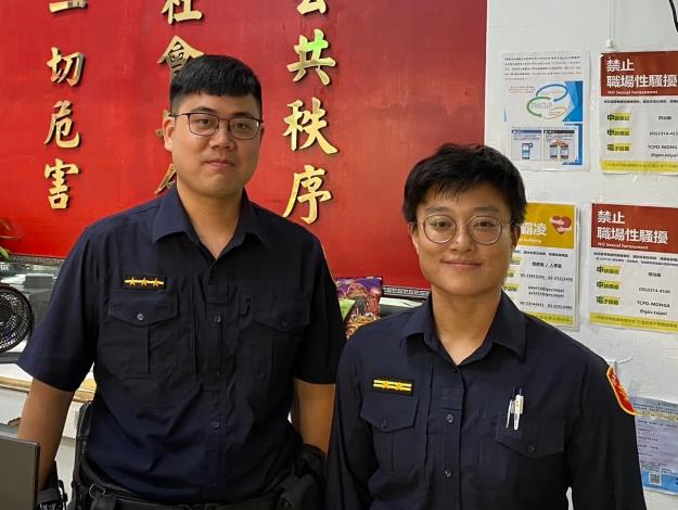 華江所所長王竺榆、警員施偉捷