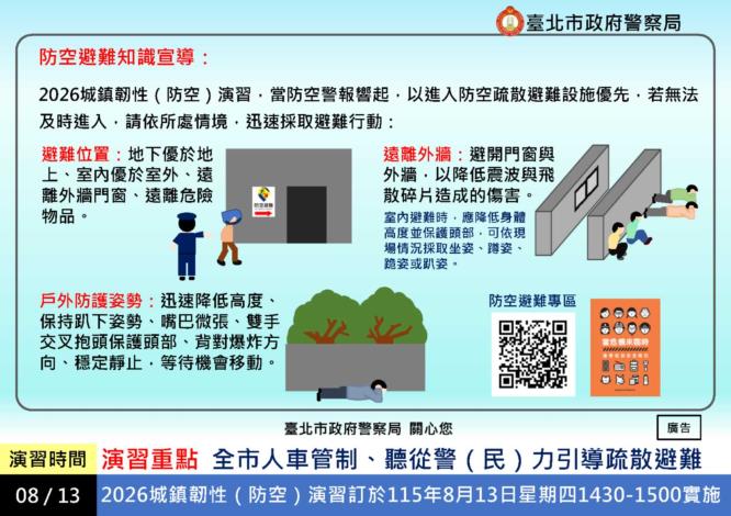 防空避難知識宣導