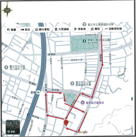 1140413遶境路線(活動範圍：景興路、景中街、景文街、景美街、景後街等路段)
