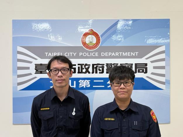 景美派出所巡佐曾俊哲、警員潘惠滿