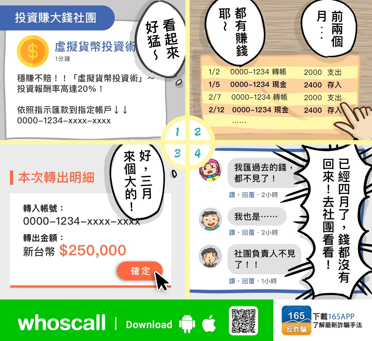 臺北市政府警察局文山第二分局-犯罪預防宣導-投資比特幣週20％回饋？小心落入詐騙陷阱！