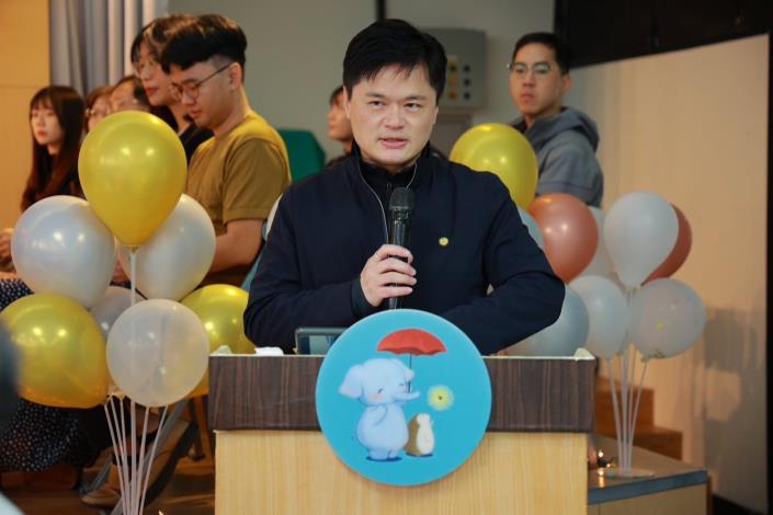 少年隊隊長兼少輔會執行秘書張翊軒致詞