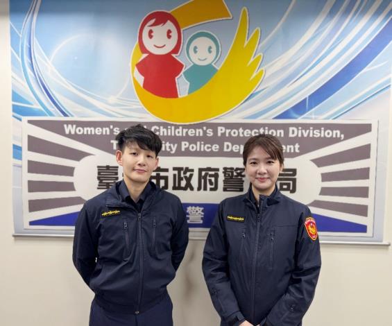 警員羅永倩(左)、劉俞伶(右)