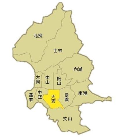 圖1-臺北市地圖