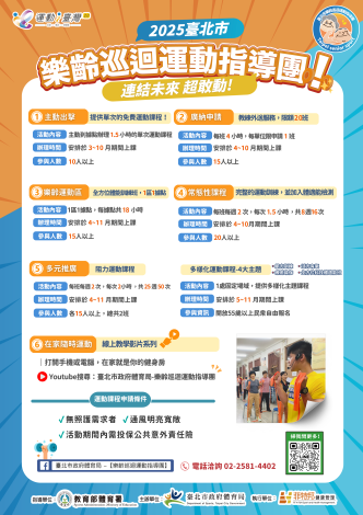 2025臺北市樂齡巡迴運動指導團 海報