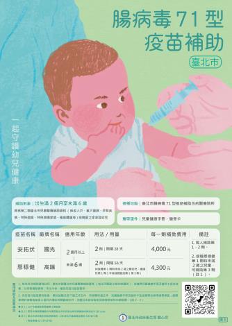 附件2-114年腸病毒71型疫苗補助宣導海報