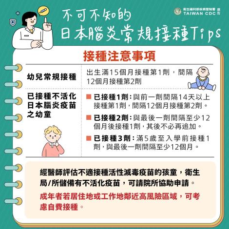不可不知的日本腦炎常規接種小提醒