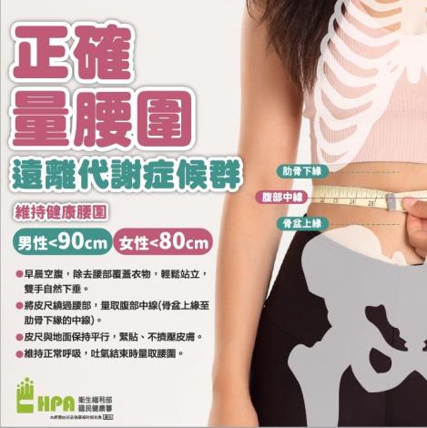 附件3-正確量腰圍圖卡