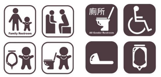 廁所功能圖示