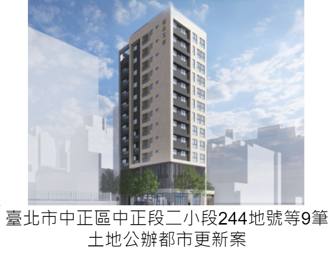 連結臺北市中正區中正段二小段244地號等9筆土地公辦都市更新案