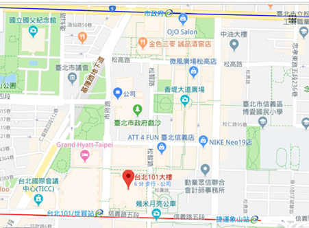 臺北101大樓位置圖