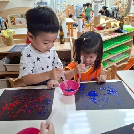 好玩的水彩-雙十放煙火