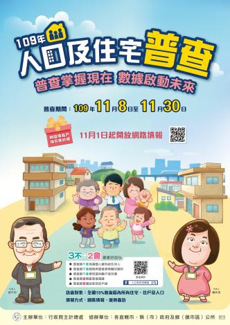 109年臺北市人口及住宅普查海報1